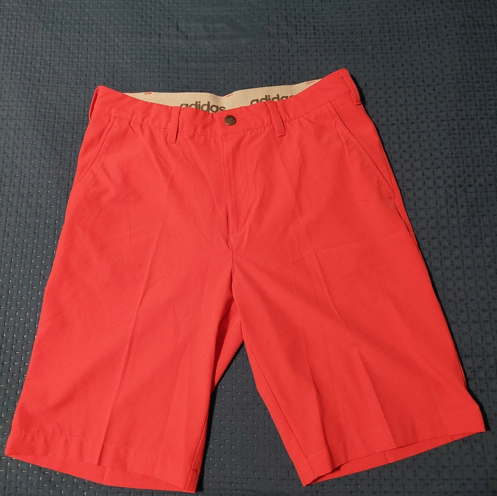 Adidas Men's Orange/ Red Athletic Shorts